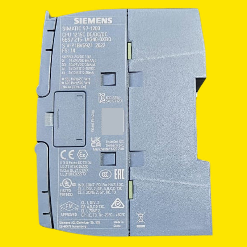 Siemens 6es7 215-1ag40-0xb0 Cpu Module S7-1200