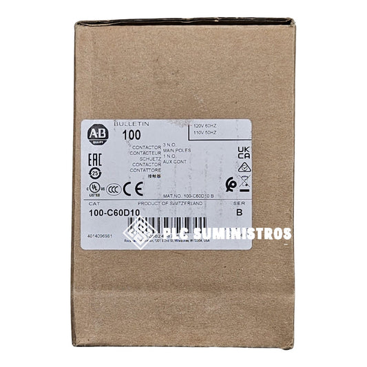 Allen-bradley 100-c60d10 Contactor 3 Polos Principales