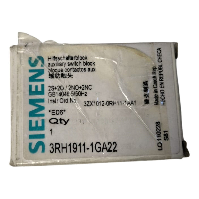 Siemens Contactor 3rh1911-1ga22