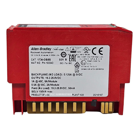 Allen-bradley 1734-ob8s 8 Canales Guardia Plc Módulo De E/s