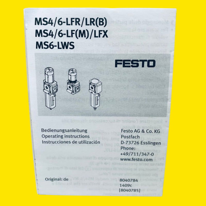 Festo Ms4lfm1/4arh 527697 Filtro Neumático