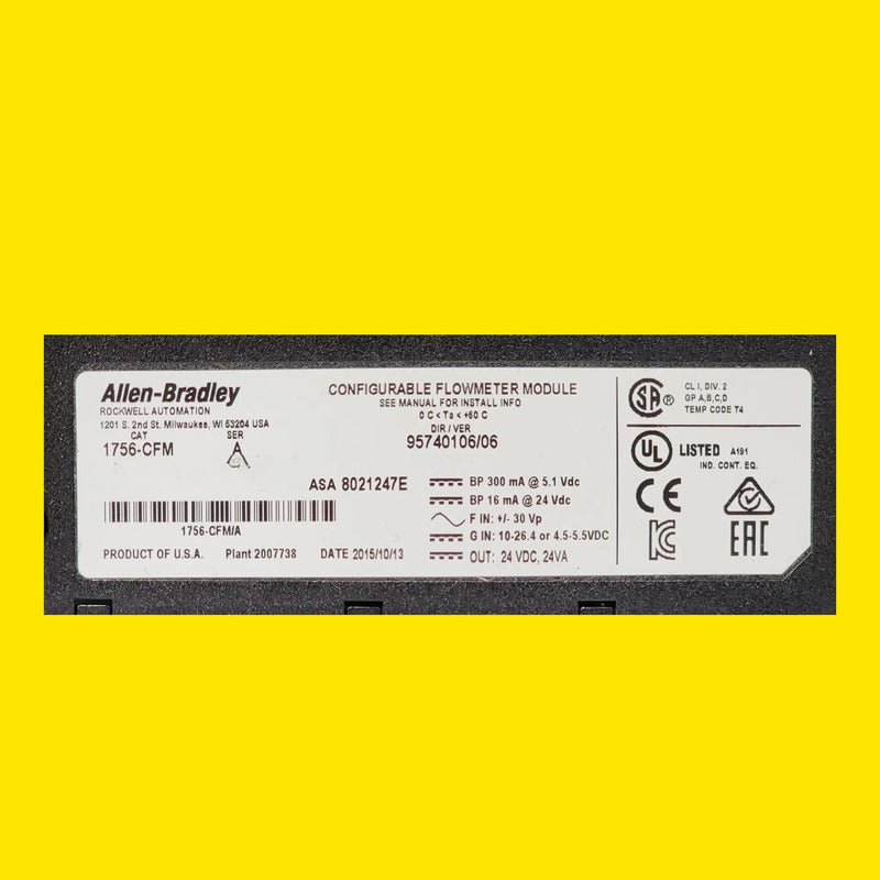 Allen-bradley 1756-cfm Modulo Medidor De Flujo Controllogix