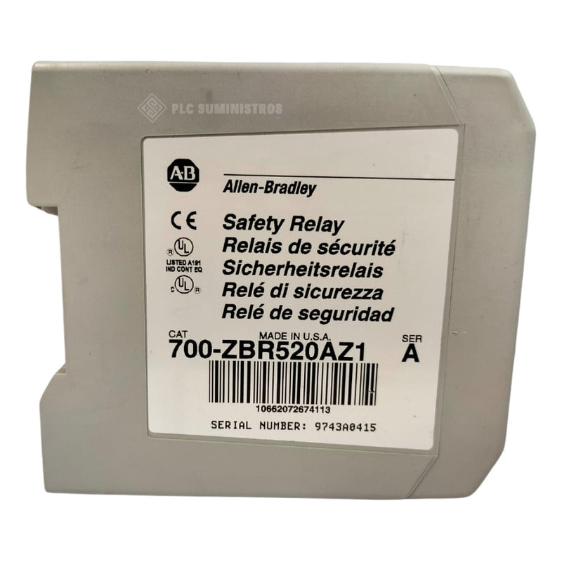 Allen Bradley 700-zbr520az1 Rele De Seguridad