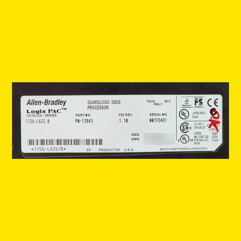 Allen Bradley 1756-l62s Procesador Cpu Guardlogix Plc