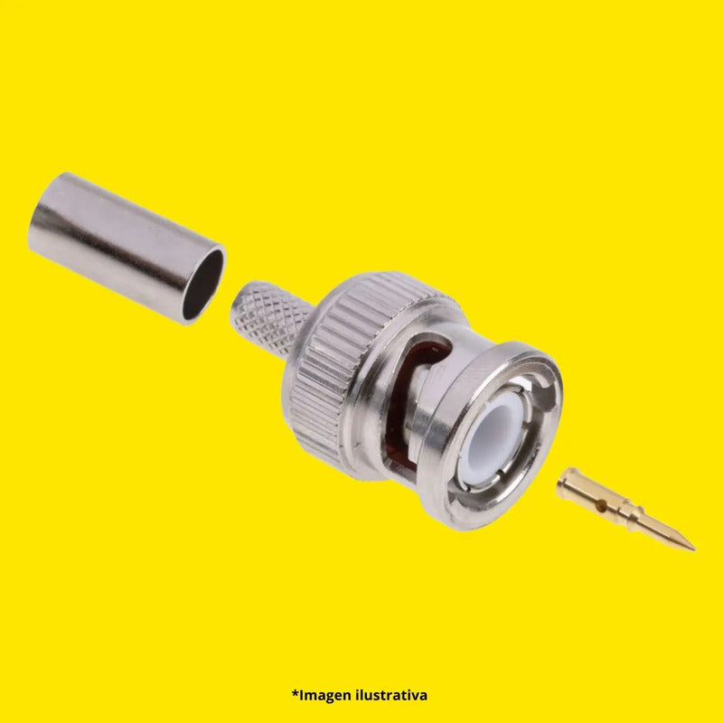 Conector Bnc Hembra Crimp Rg59 75 Ohm Rs Pro Original