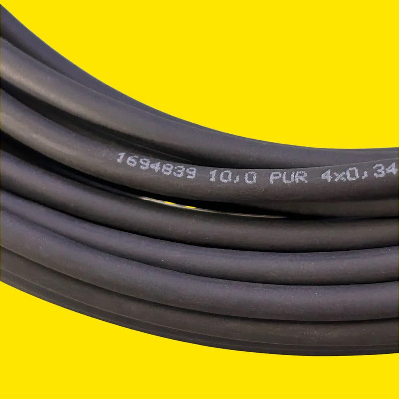 Phoenix Contact Sac-4p-10,0-pur/m12fs-2l Cable 1694839 Negro