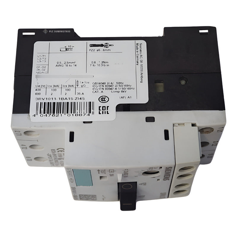 Guarrda Motor Siemens 3rv1011-1ba15 50 Hz