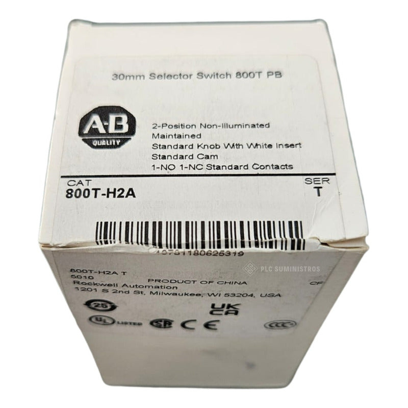 Allen Bradly 800t-h2a Interruptor Selector De 2 Posiciones