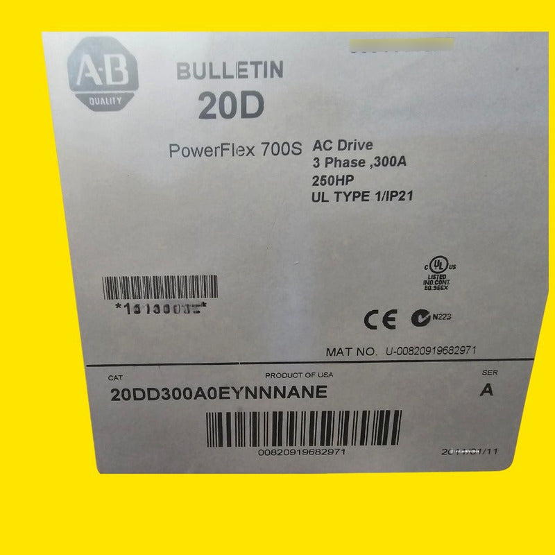 Allen Bradley 20dd300a0eynnnane Powerflex 700s