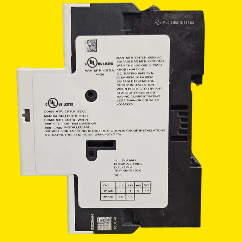 Allen-bradley 140mt-c3e-c10 Guardamotor 6.3-10a Serie 140mt