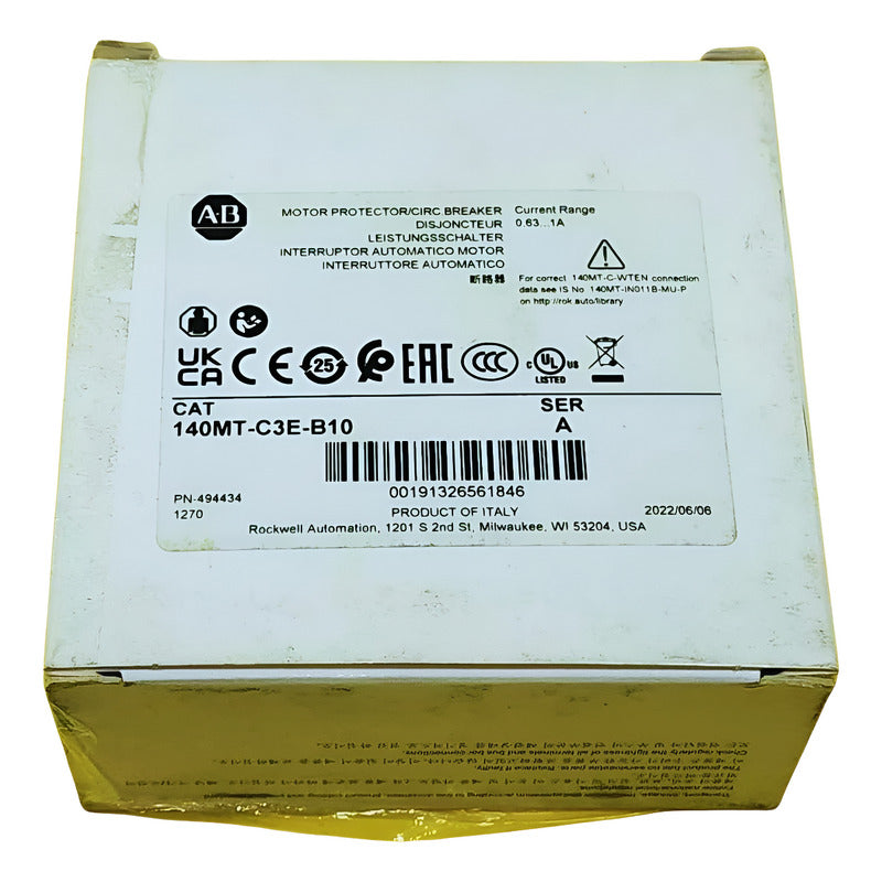 Allen-bradley 140mt-c3e-b10 Disyuntor De Protección De Motor 1