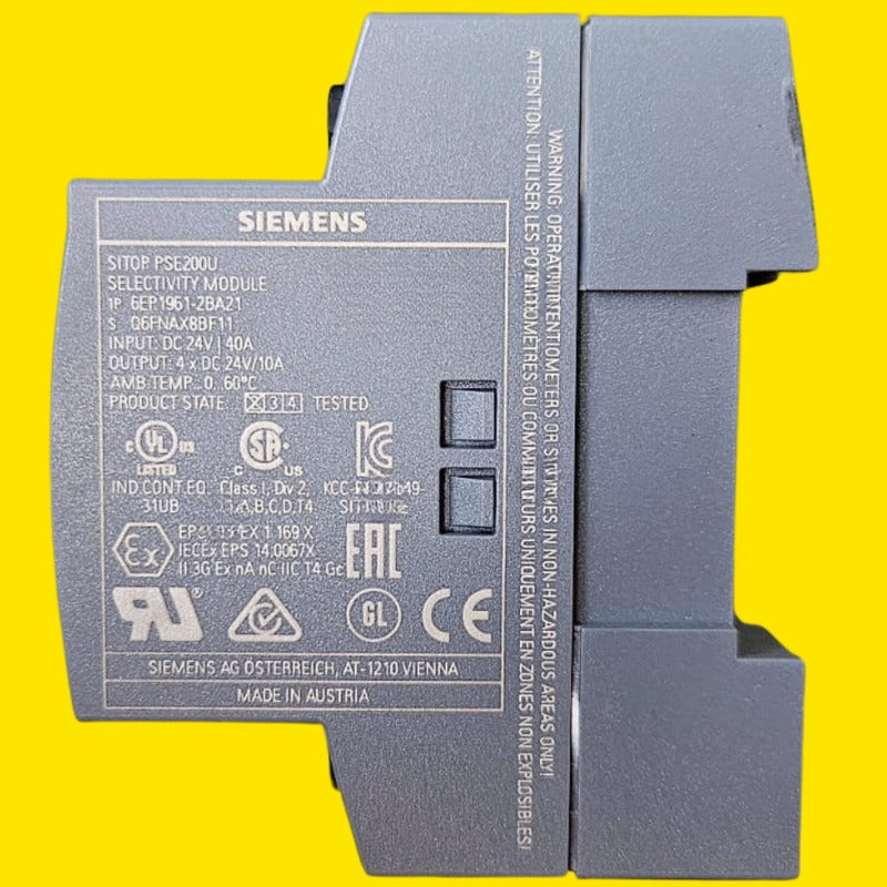 Siemens 6ep1961-2ba21 Selectivity Module Pse200u