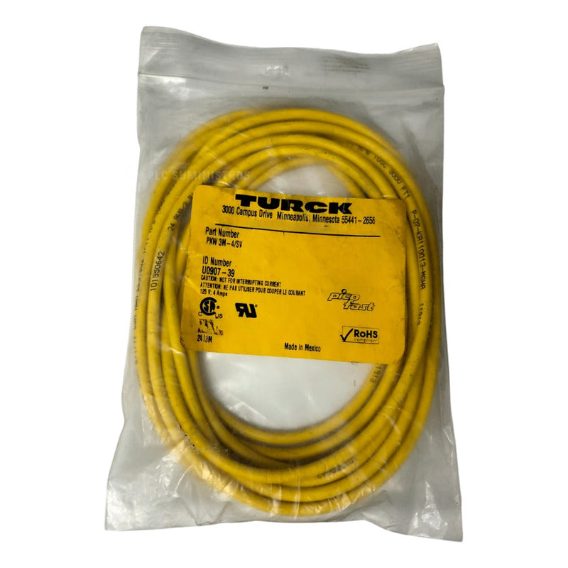 Turck Pkw 3m-4/sv Cable Actuador Y Sens U0907-39