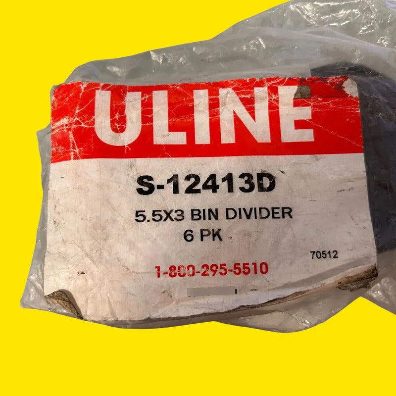 Uline S-12413d Separador Para Gaveta Plástica Apilable Negro