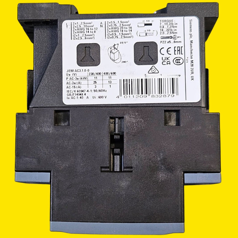 Siemens 3rt2026-1ac20 Contactor Bobina 24v Ac-3