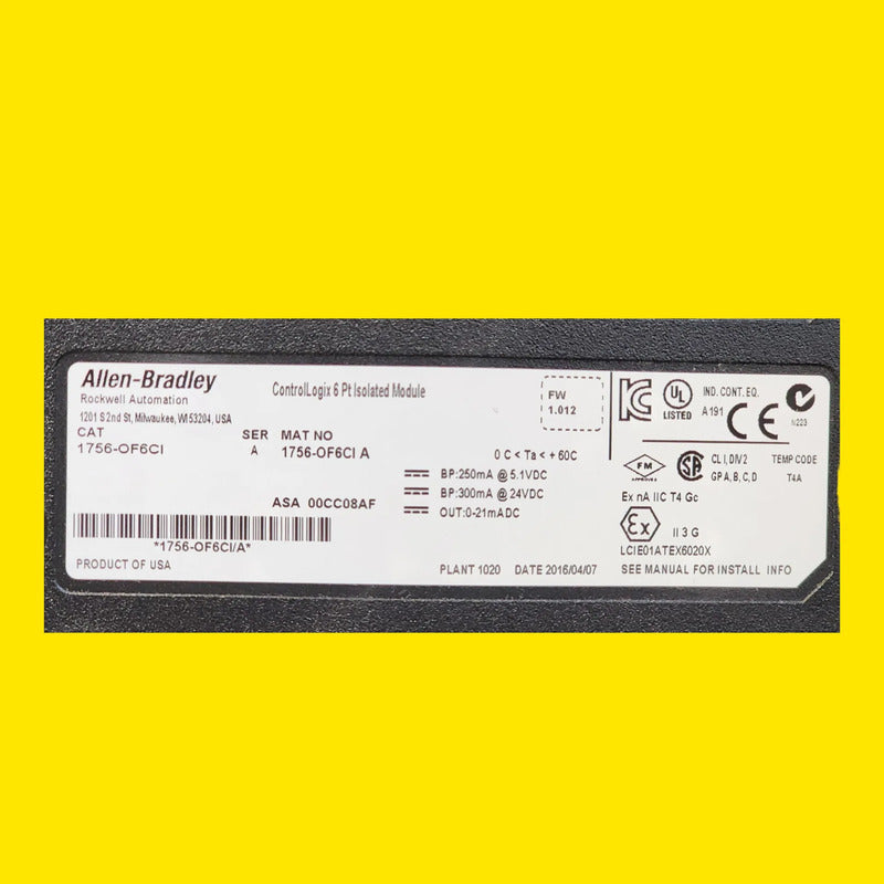 Allen-bradley 1756-of6ci Modulo Analogico 6 Salidas