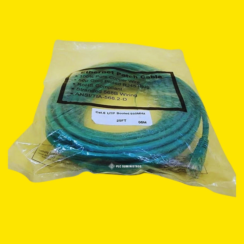 Ethernet Patch Cable Cat.6 Utp Booted 550mhz 25ft