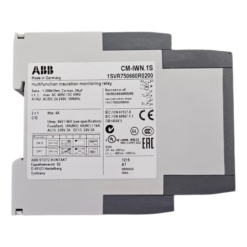 Abb 1svr750660r0200 Multifunction Insulation Monitoring