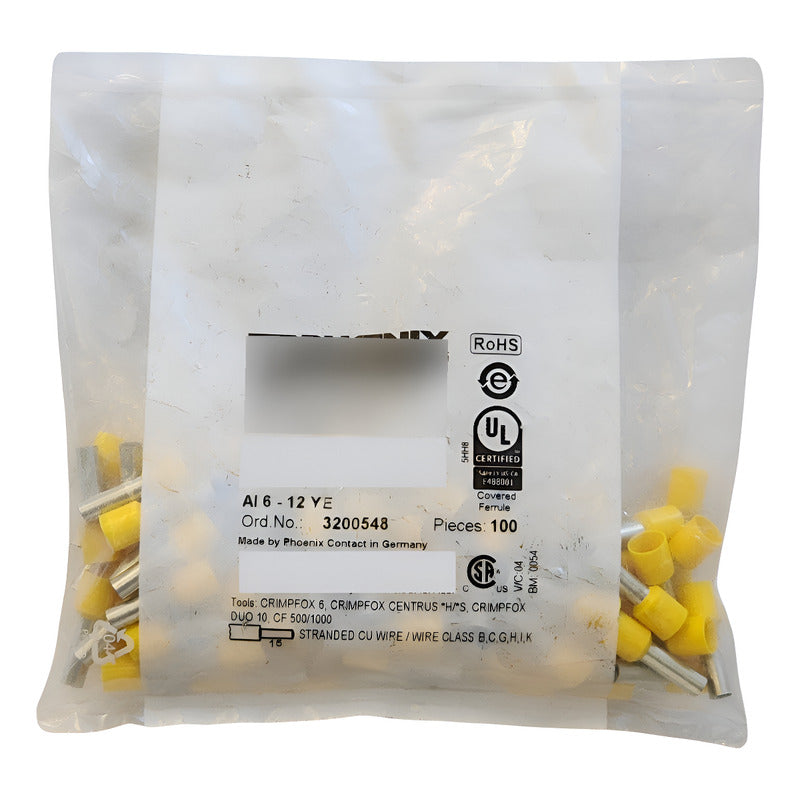 Terminal Phoenix Contact Ai6-12 Ye 6 Mm2 Amarillo