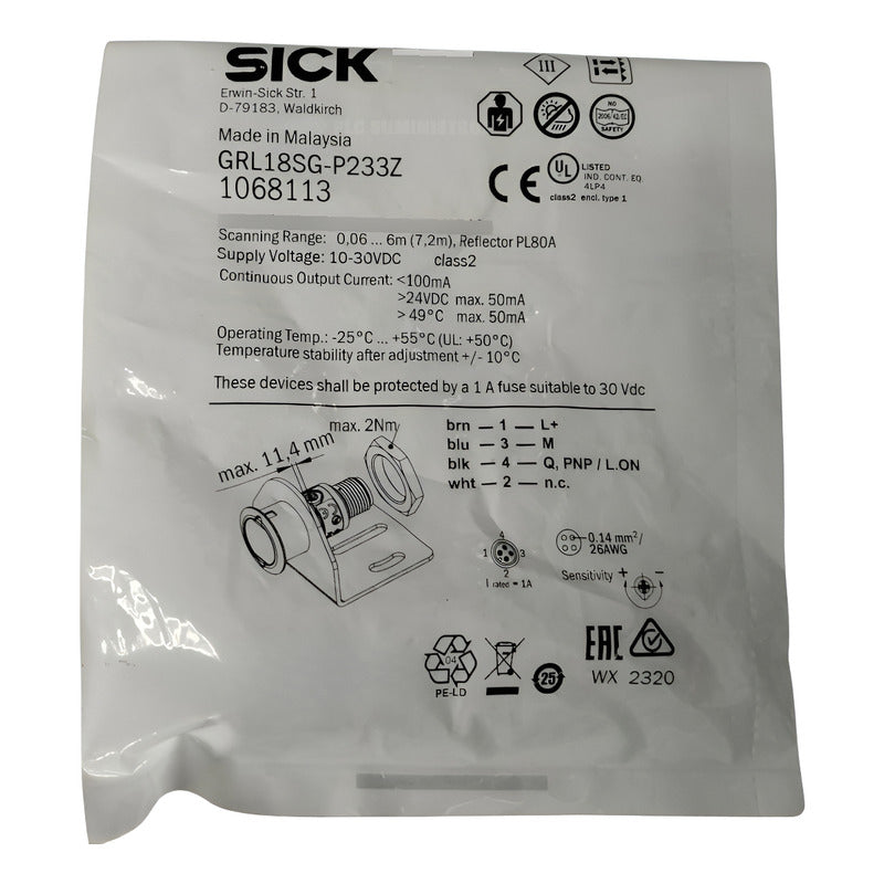 Sick Grl18sg P233z1068113 Sensor Fotoeléctrico