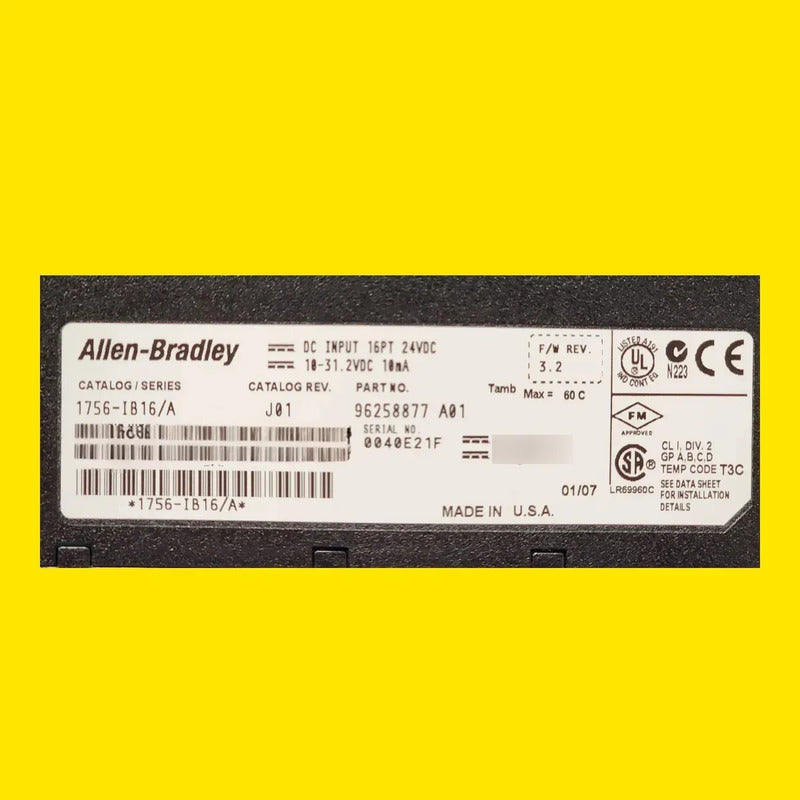 Módulo Allen-bradley 1756-ib16 16 Entradas Digitales 24vdc