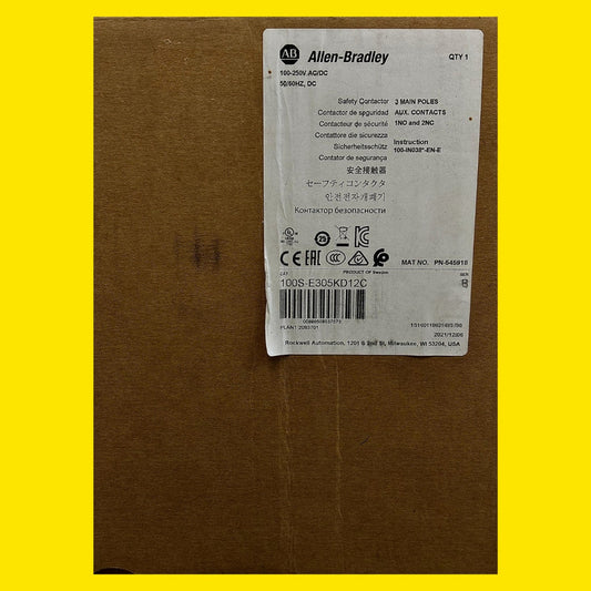 Allen-bradley 100s-e305kd12c Conttactor De Seguridad