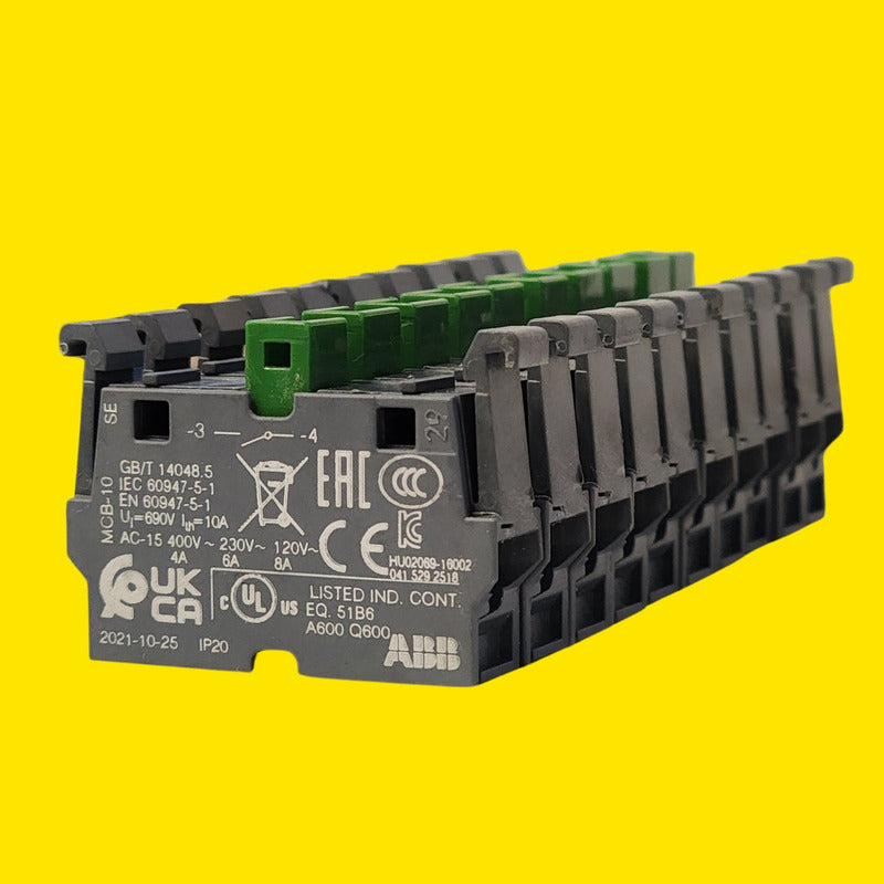Bloque Contactos Abb Mcb-10 1sfa611610r1001 1no 690v (10pzs) Gris