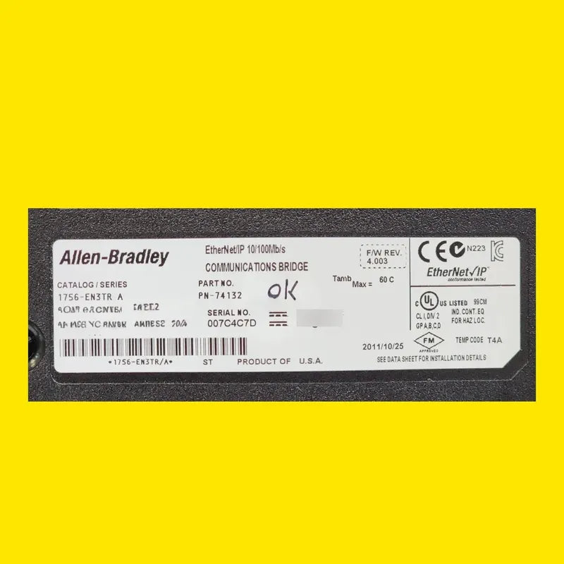 Allen-bradley 1756-en3tr Módulo Comunicación Ethernet/ip