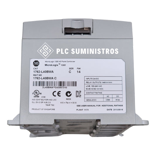 Allen-bradley 1762-l40bwa Controlador Proces. Usado - Allen