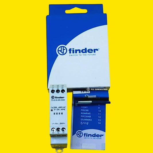 Finder 70.62.8.400.0000 Control Falla 3 Fases 2c 8a. Nuevo