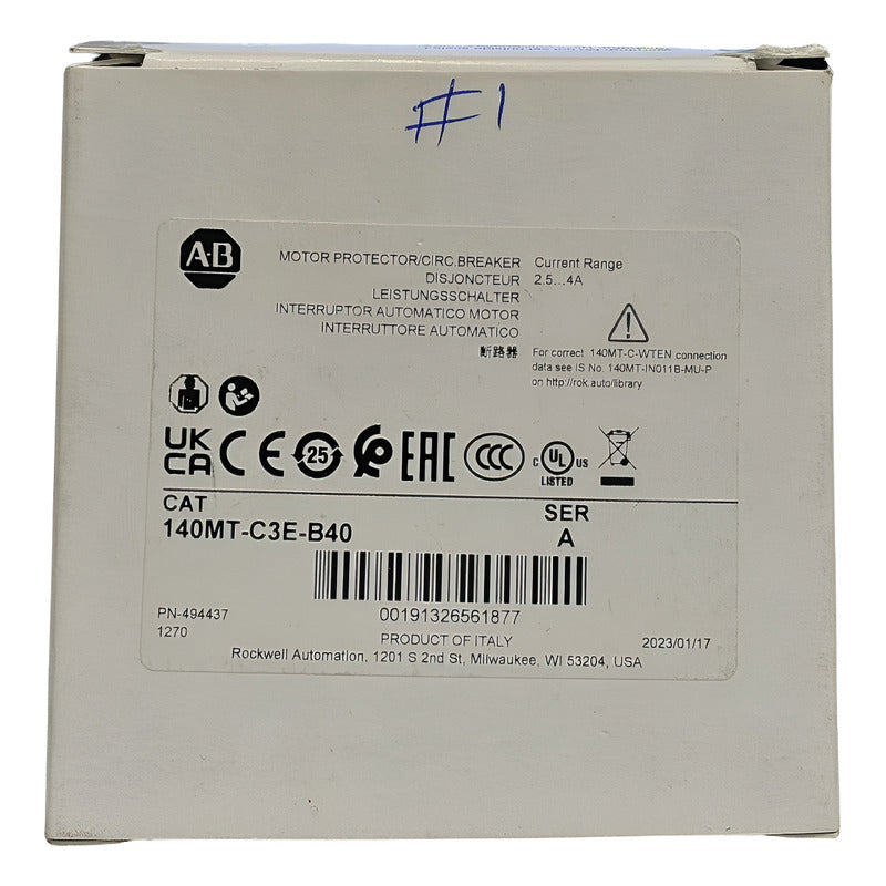 Allen-bradley 140mt-c3e-b40 Interruptor Automatico Motor Gris
