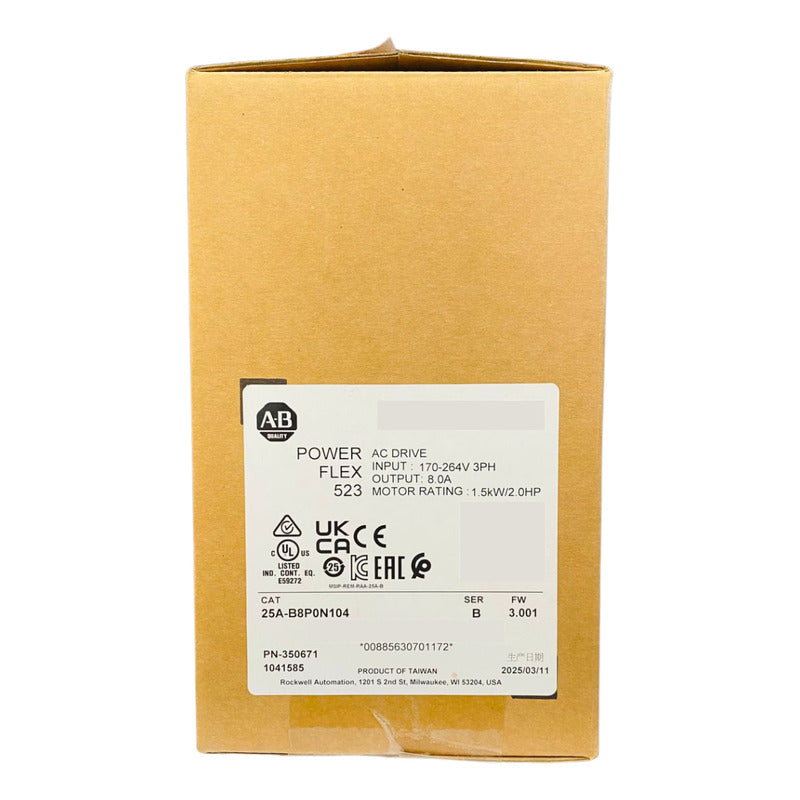 Allen Bradley 25a-b8p0n104 Variador De Ca Powerflex 523