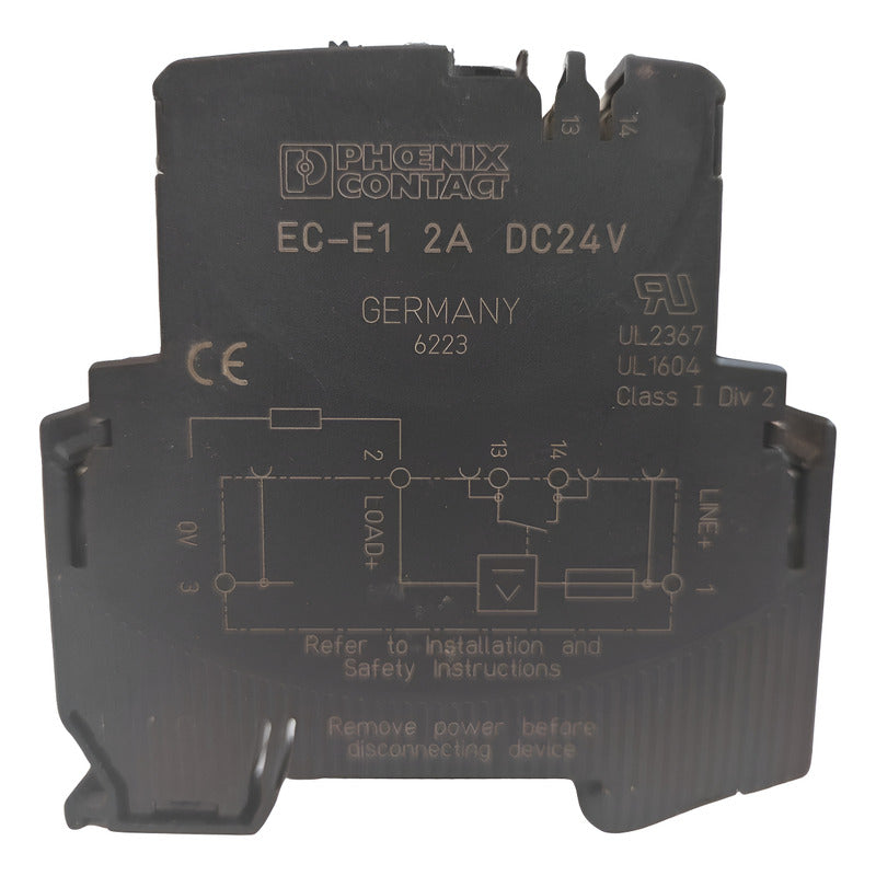 Phoenix Contact Ec-e1 2a Dc 24v Interruptor Autom. Negro