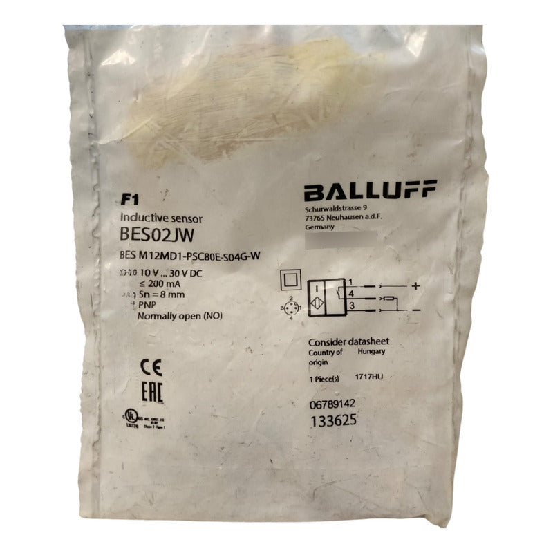 Balluff Bes02jw Bes M12md1-psc80e-s04g-w Sensor Induc