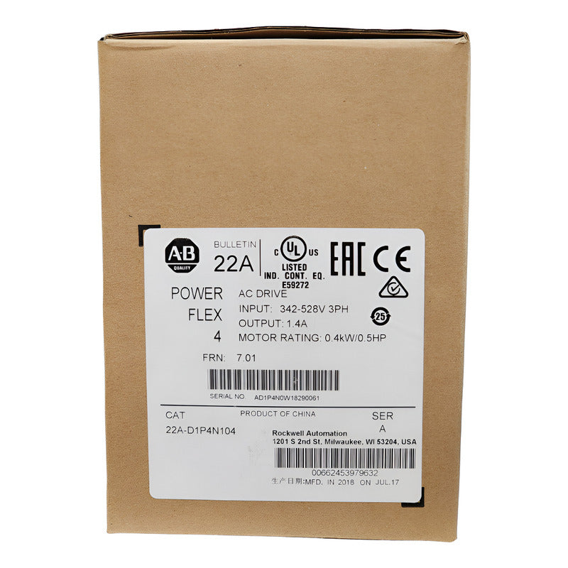 Allen Bradley 22a-d1p4n104 Variador Powerflex 4 0.5hp