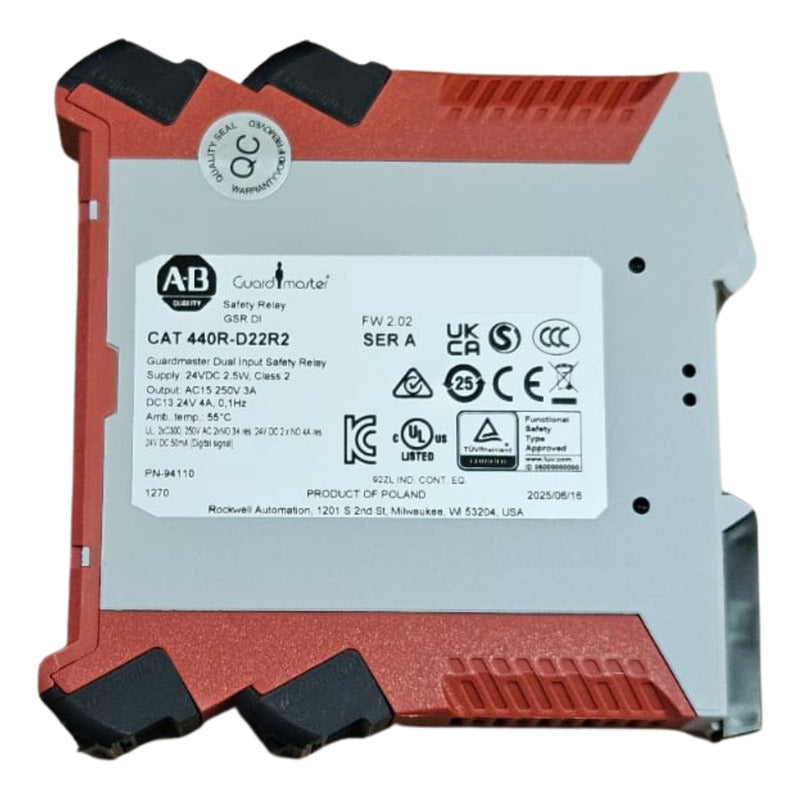Allen Bradley 440r-d22r2 Relé De Seguridad Doble Entrada