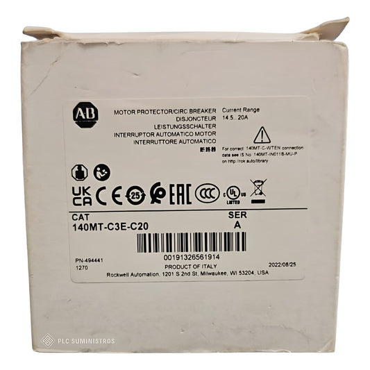 Allen-bradley 140mt-c3e-c20 Guardamotor 14.5a .. 20a 50/60