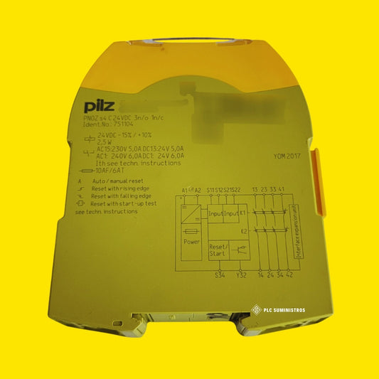 Pilz Pnoz S4 C 24vdc 3n/o 1n/c 751104 Rele De Seguridad