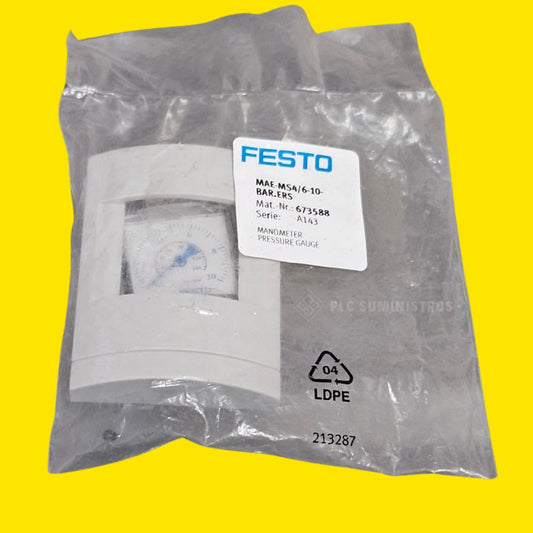Festo Manometer Pressure Gauge Mae-ms4/6-10-bar.ers 673588