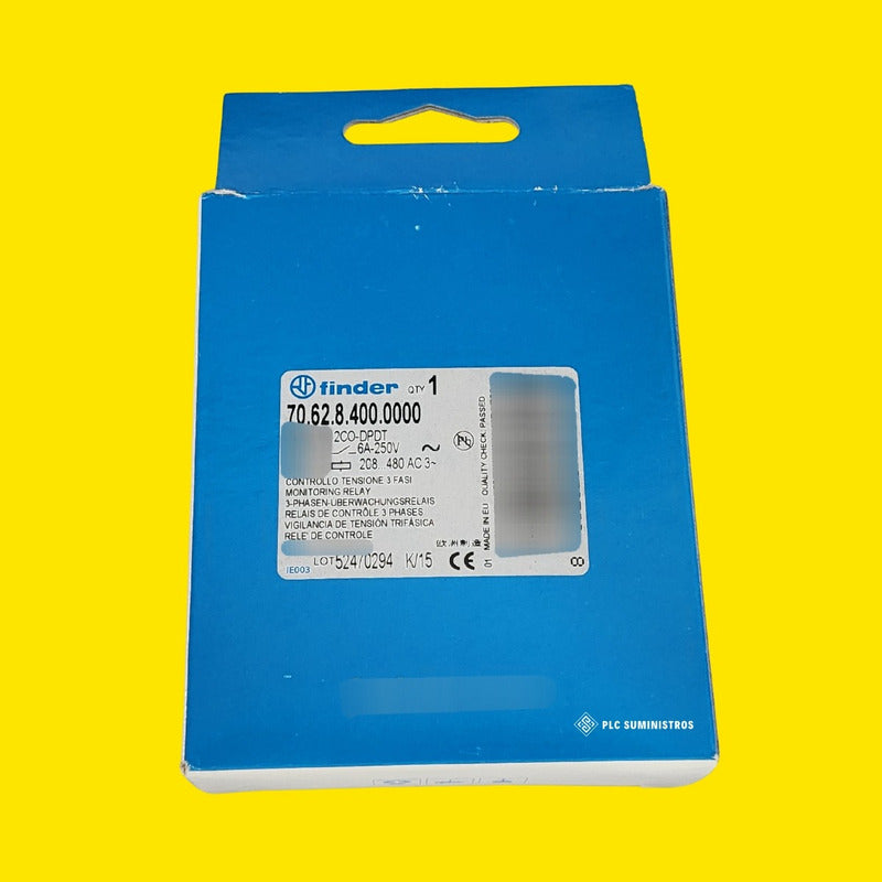 Finder 70.62.8.400.0000 Control Falla 3 Fases 2c 8a. Nuevo