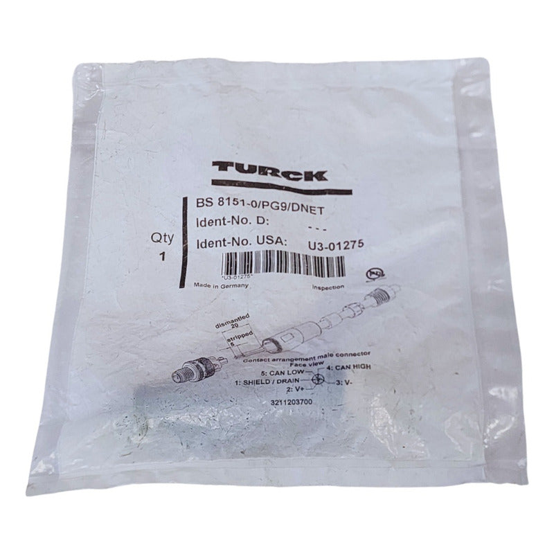 Turck Bs 8151-0/pg9/dnet Conector U3-01275