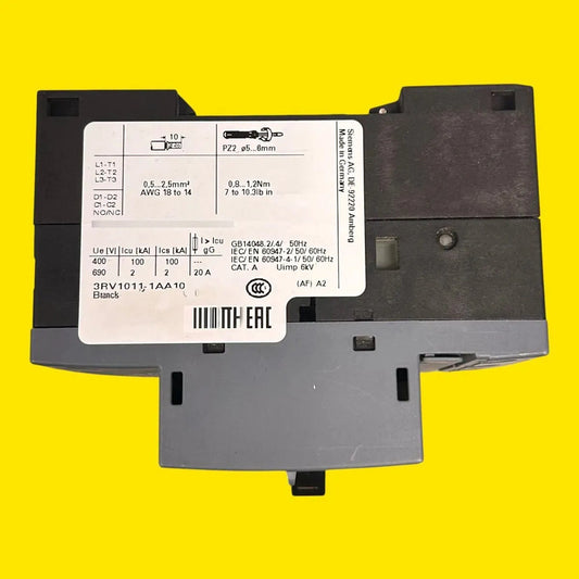 Siemens 3rv1011-1aa10 Guardamotor Sirius 50/60 Hz