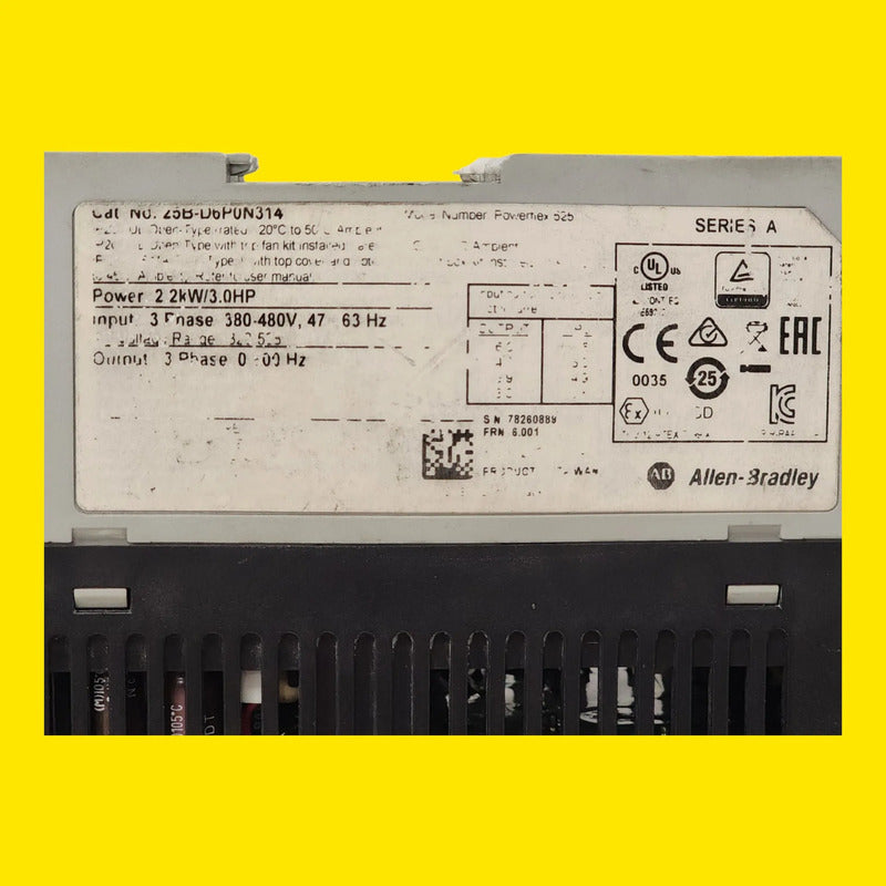 Allen-bradley 25b-d6p0n314 Variador Powerflex 525 3hp