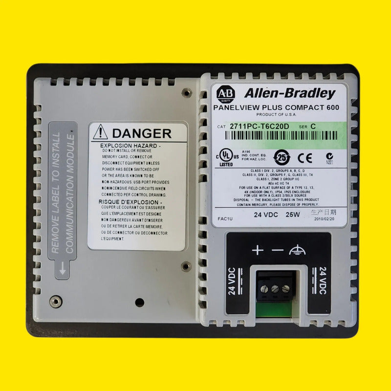 Allen-bradley 2711pc-t6c20d Panelview Plus Compact 600