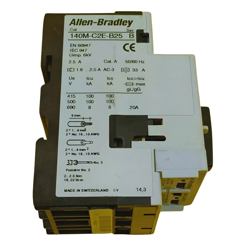 Allen-bradley 140m-c2e-b25 Guarda Motor  50hz-60hz