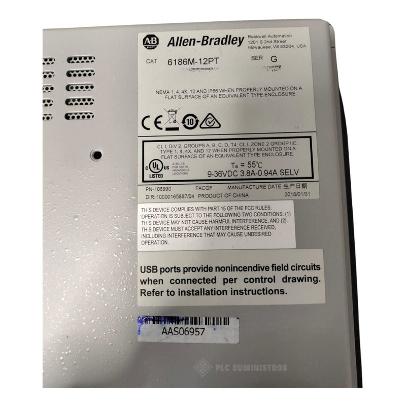 Allen Bradley 6186m-12pt 1200m Versaview Indus
