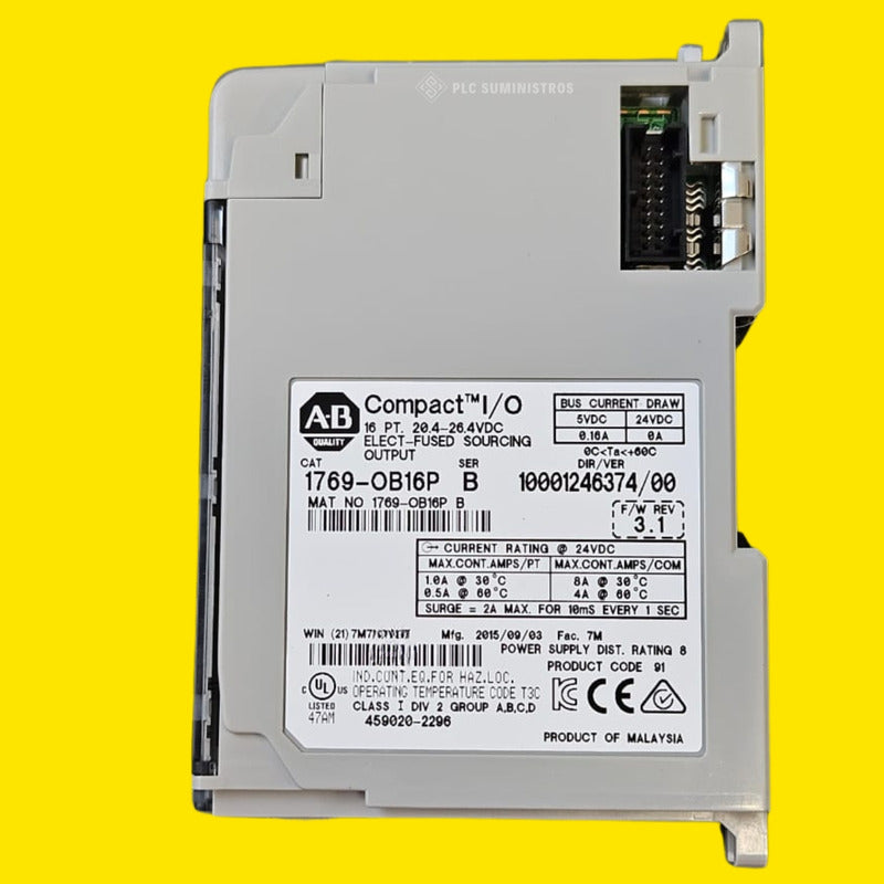 Allen-bradley 16pt 24vdc Elect-fused 1769-ob16p
