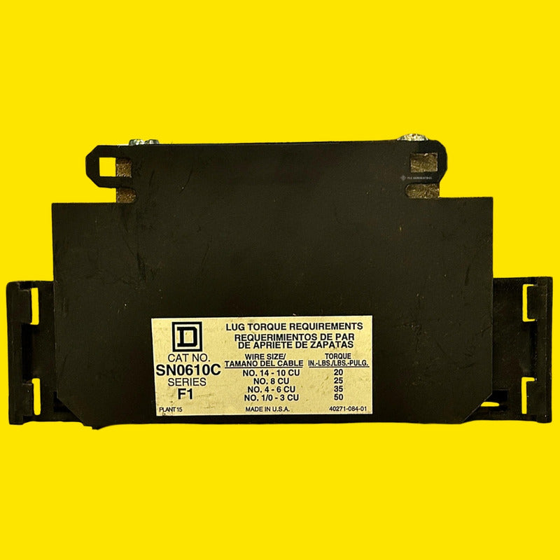 Square D Sn010c Montaje Neutro Aislado Conectable A Tierra