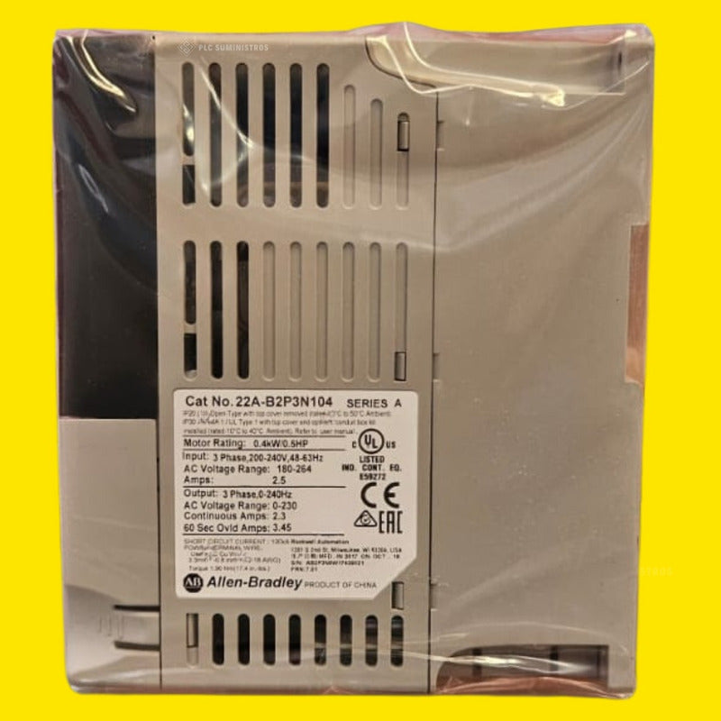 Allen Bradley 22a-b2p3n104 Variador Powerflex 4 0.5 Hp