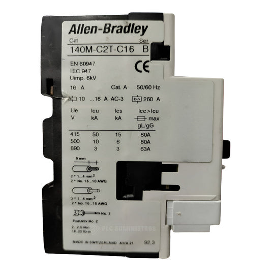 Allen-bradley 140m-c2t-c16 Cuarda Motor 50hz-60hz